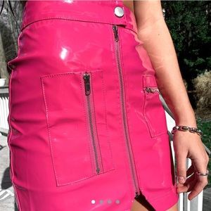 COPY - vinyl hot pink skirt